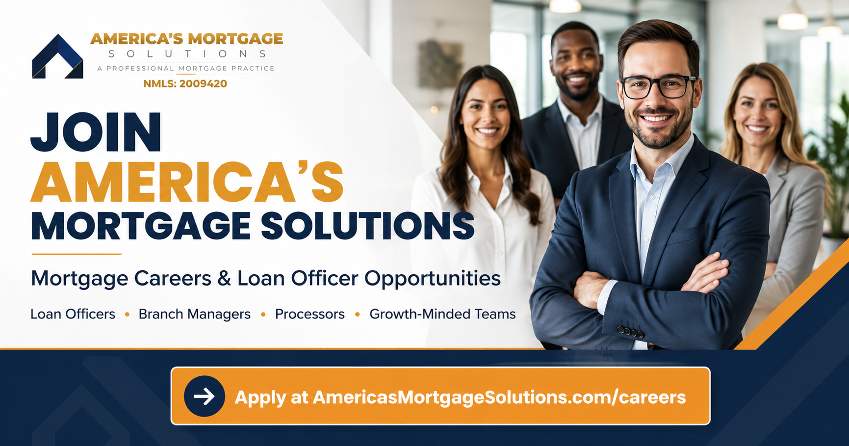 Join America's Mortgage Solutions mortgage careers team